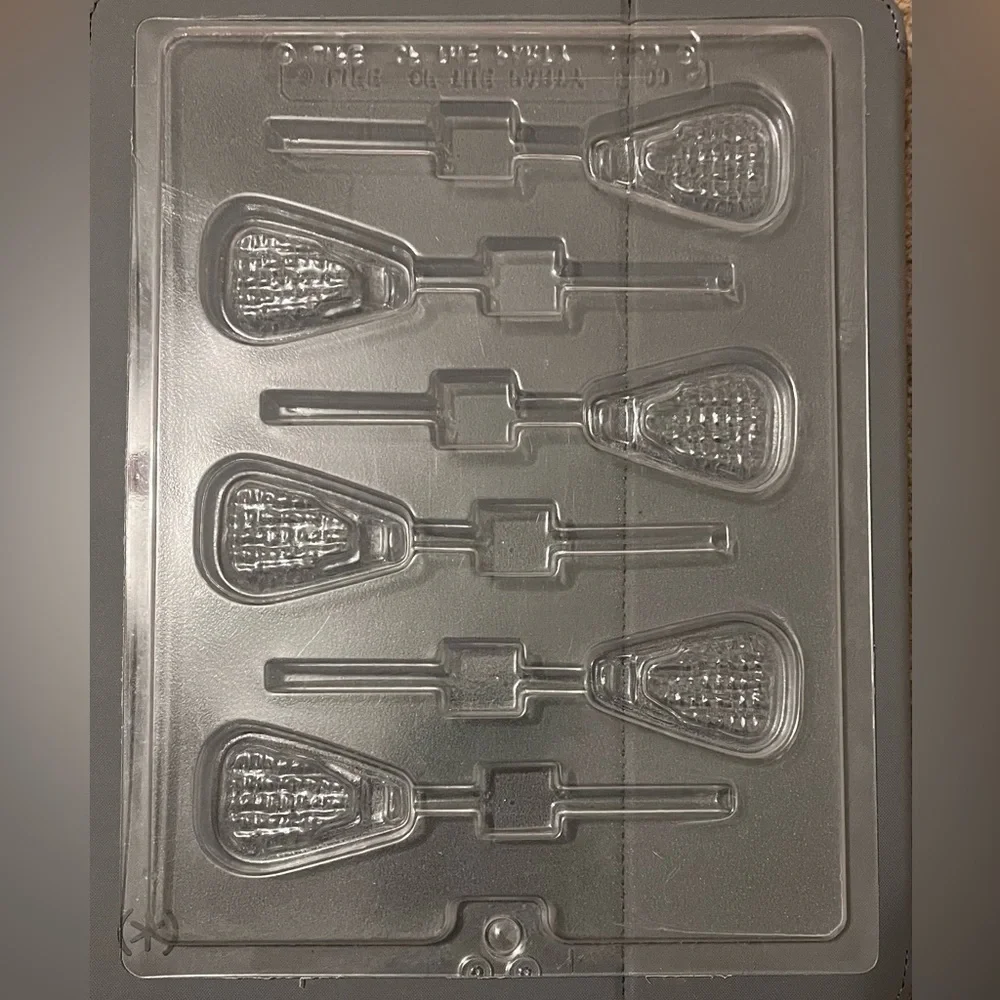 Large Plastic Lacrosse Stick Chocolate Lollipop Candy Plastic Mold